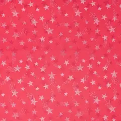 SINGER Red Shooting Stars Cotton Fabric