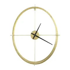 Hello Honey&reg; 2.5ft. Gold Double Frame Round Clock