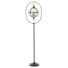 Bronze Iron Modern Candle Holder Lantern, 66" x 16" x 11"
