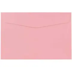 JAM Paper 6" x 9" Premium Envelopes, 50ct. Baby Pink Pastel