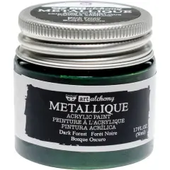 Finnabair&reg; Art Alchemy Metallique Acrylic Paint, 1.7oz. Dark Forest