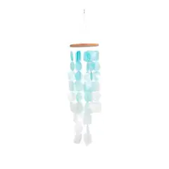 Blue Capiz shell Coastal Windchime, 24"