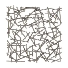 CosmoLiving by Cosmopolitan 20" Silver Contemporary Abstract Metal Wall D&eacute;cor