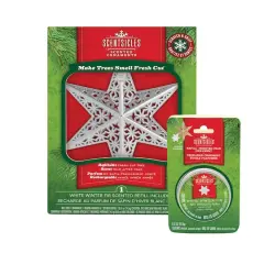 Scentsicles&reg; Metal White Star Decorative Ornament with White Winter Fir Refill