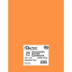 PA Paper&trade; Accents 8.5" x 11" 100lb. Smooth Cardstock, 25 Sheets Candied Yam