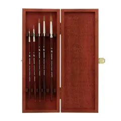 Princeton&trade; Round Short Handle Kolinsky Sable 5 Piece Brush Set