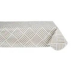 Stone Grid Vinyl Tablecloth 60" x 84"