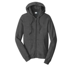Port & Company&reg; Fan Favorite Fleece Full-Zip Hooded Sweatshirt Dark Heather Gray