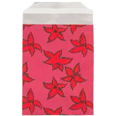 JAM Paper 9" x 12" Red Holly Foil Open End Envelopes with Self Adhesive Closure, 25ct.