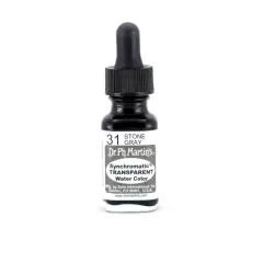 Dr. Ph. Martin's&reg; Synchromatic Transparent Watercolor, 0.5oz. 31 Stone Gray