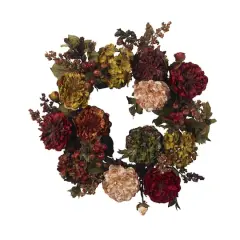 22" Autumn Hydrangea & Peony Wreath