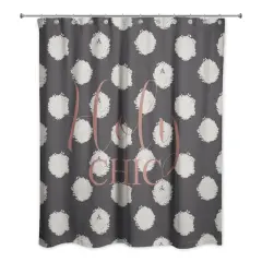 Holy Chic Polka Dots Shower Curtain White/Black