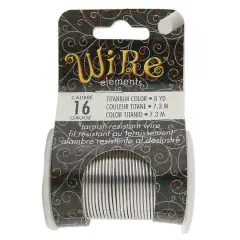 The Beadsmith&reg; Wire&trade; Elements 16 Gauge Tarnish-Resistant Wire Titanium