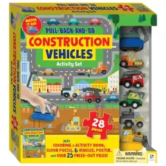 Hinkler Pull-Back and Go Construction Vehicles Floor Puzzle
