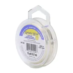 Artistic Wire&reg; 24 Gauge Silver Plated Tarnish Resistant Colored Copper Craft Wire, 15yd.