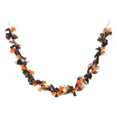 6ft. Orange & Black Fabric Garland by Ashland&reg;