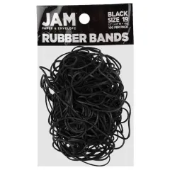 JAM Paper Size 19 Black Rubber Bands, 100ct.