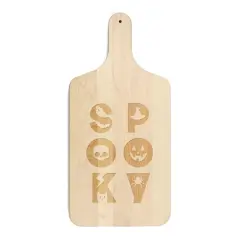 17" Spooky Icons Maple Paddle Cutting Board