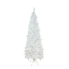 7.5ft. Pre-Lit White Pine Artificial Christmas Tree, Warm White LED Lights