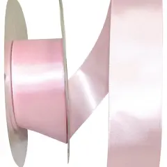 JAM Paper 1.5"x 50yd. Double Face Satin Ribbon Light Pink