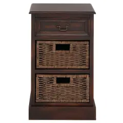 28'' Maroon Traditional Wood Storage Unit