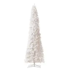 13ft. Pre-Lit Slim White Artificial Christmas Tree, Warm White LED Lights