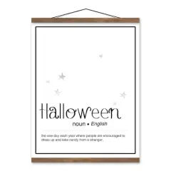 Halloween Definition 16" x 20" Teak Hanging Canvas