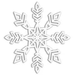 4" Intricate Snowflake Metal Ornament White