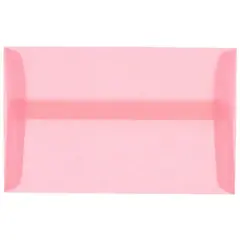 JAM Paper A2 Translucent Vellum Invitation Envelopes, 25ct. Blush Pink