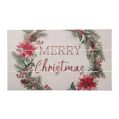 Glitzhome&reg; Wooden Merry Christmas Wall D&eacute;cor Accent