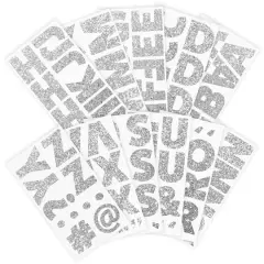 Silver Chunky Glitter Alphabet Stickers by Recollections&trade;