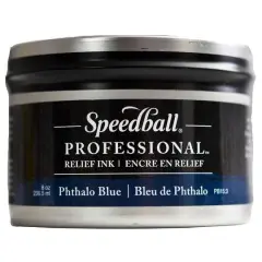 Speedball&reg; Professional&trade; Relief Ink, 8oz. Pthalo Blue