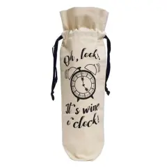 Personality Case&trade; Wine O'Clock Canvas Wine Bag