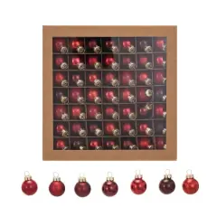 Hello Honey&reg; 1" Red Round Glass Ball Ornaments, 49ct.