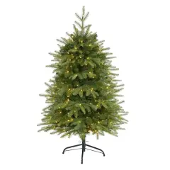 4ft. Pre-Lit Vancouver Fir Artificial Christmas Tree, Clear LED Lights