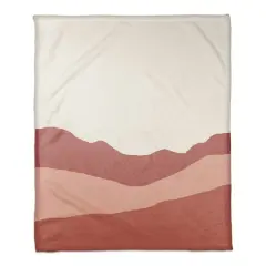 Pink Mountains 50" x 60" Coral Fleece Blanket