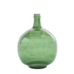 Hello Honey&reg; 13" Transparent Green Vintage Glass Bottle