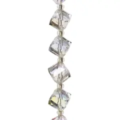 Crystal Glass Large Cube Beads, 10mm by Bead Landing&trade;