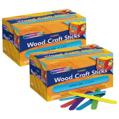 Creativity Street&reg; Jumbo Bright Hues Craft Sticks, 2 Packs of 500