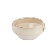 Hello Honey&reg; 9" Ivory Reactive Glaze Stoneware Planter