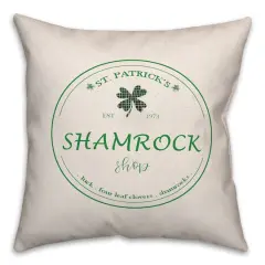 Shamrock Shop 18" x 18" Indoor / Outdoor Pillow