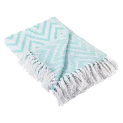 DII&reg; Aqua Large Chevron Throw