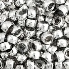 John Bead 6mm Metallic Mini Pony Beads, 500ct. Silver