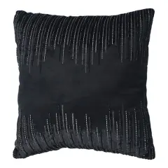 16" x 16" Black Velvet Throw Pillow by Ashland&reg;