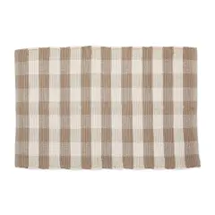 DII&reg; Buffalo Check Rag Rug, 26" x 40" Stone and Cream
