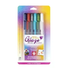 Sakura&reg; Glaze 3D Ink Gel Pen 6 Color Set