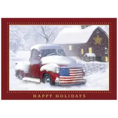 JAM Paper Blank 5" x 7" Holiday Americana Cards & Matching Envelopes Set, 25ct.