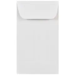 JAM Paper White #3 Coin Business Commercial Envelopes