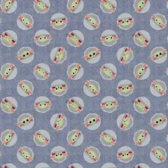 The Mandalorian The Child Toss in Denim Precut Cotton Fabric