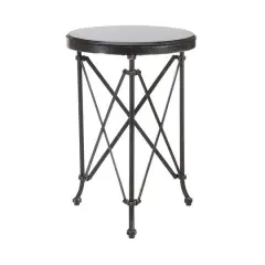 Hello Honey&reg; 28'' Metal Table with Marble Top